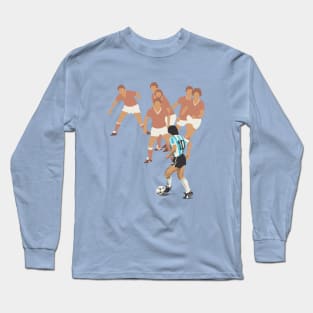 Maradona vintage illustration Long Sleeve T-Shirt